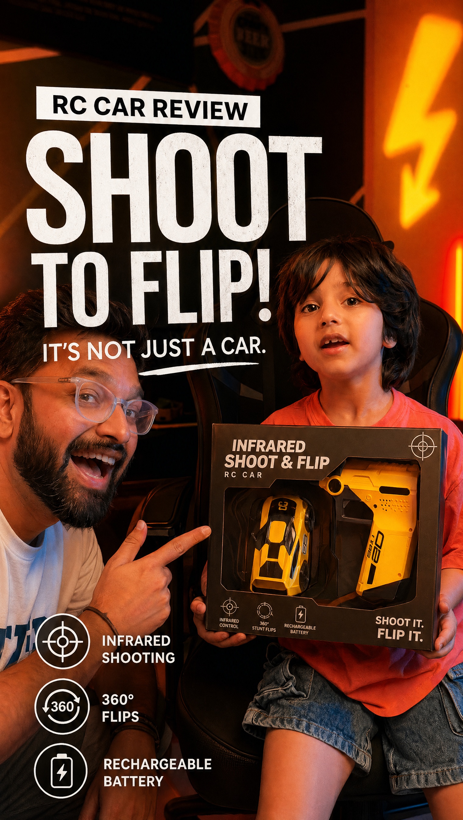 Infrared Shoot & Flip RC Car